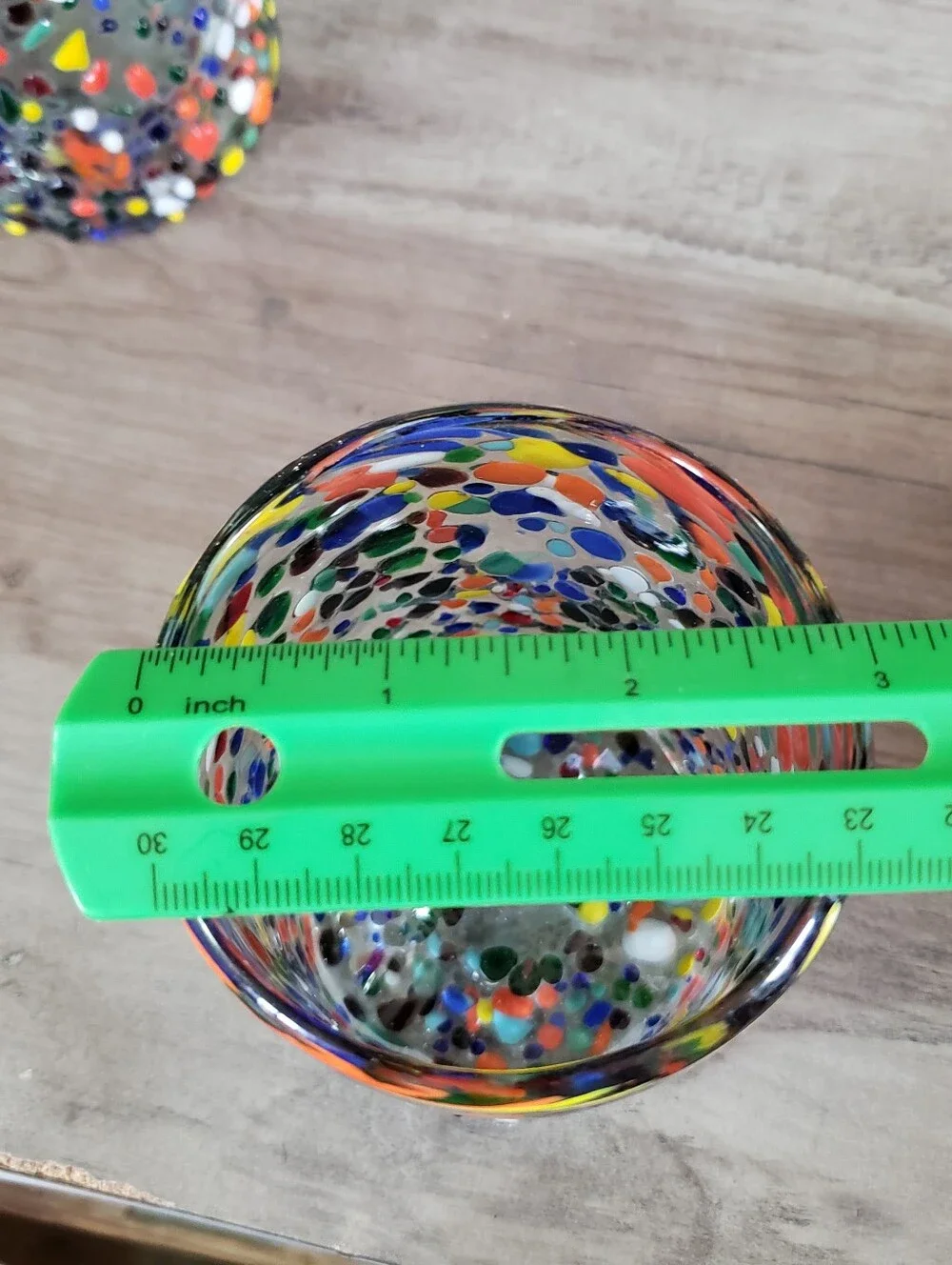 Set Of 2 Mexican Handblown Confetti Rock Glass Juice/Tumbler Glasses 4 Inches
